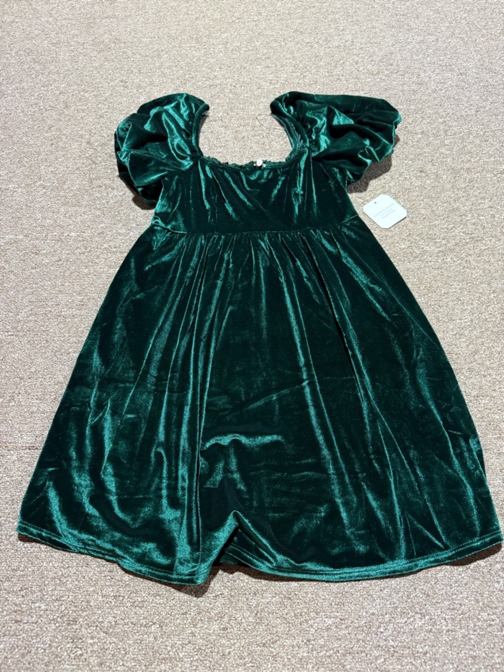 Altar’d State Julia Puff Sleeve Velvet Dress